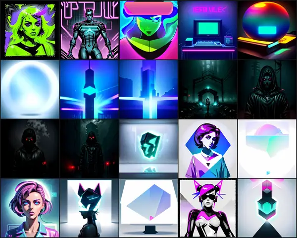 Cyberpunk & Synthwave Clipart Bundle 01