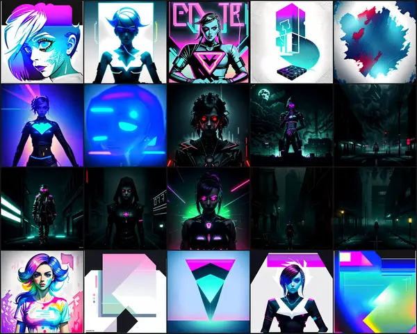 Cyberpunk & Synthwave Clipart Bundle 03