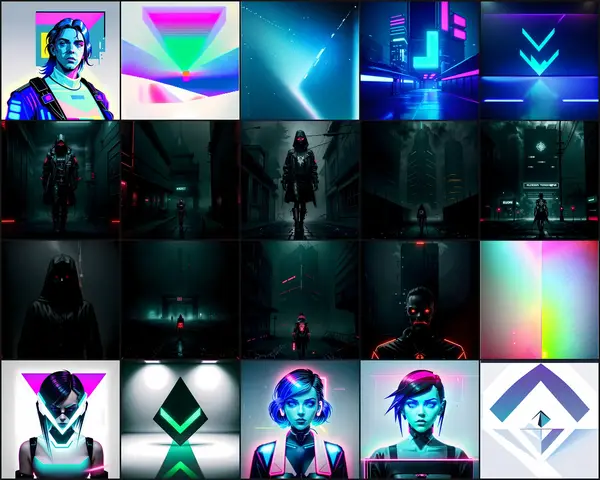 Cyberpunk & Synthwave Clipart Bundle 05