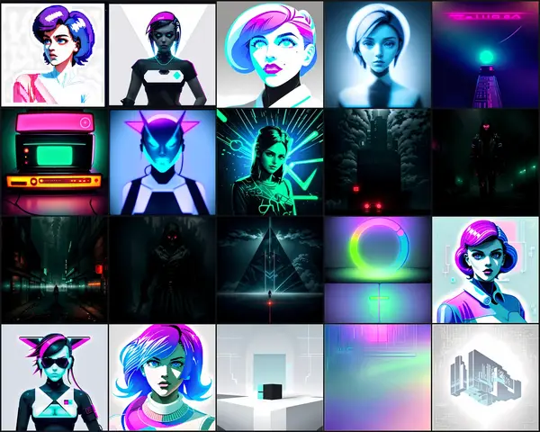 Cyberpunk & Synthwave Clipart Bundle 11