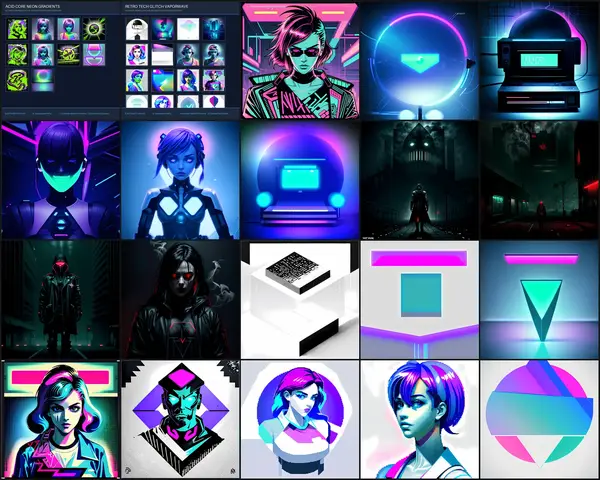 Cyberpunk & Synthwave Clipart Bundle 13