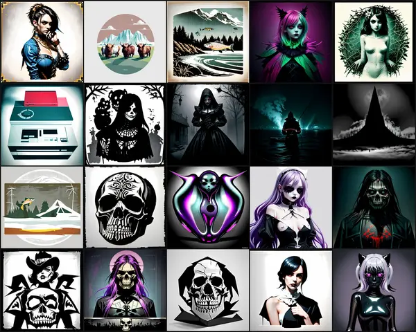Gothic & Pastel Goth Clipart Bundle 01