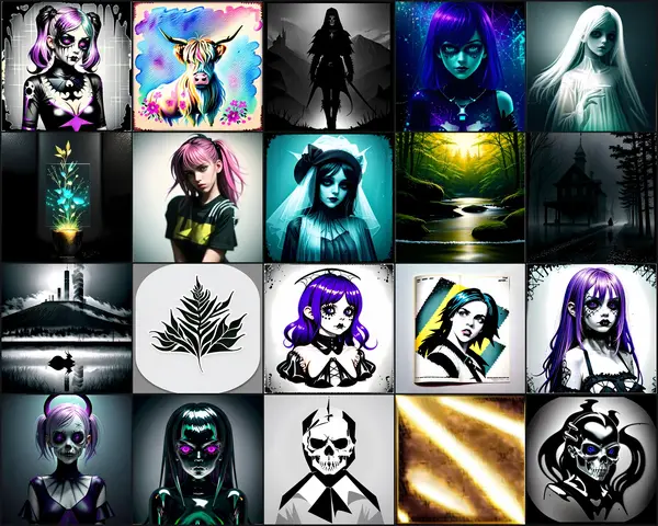 Gothic & Pastel Goth Clipart Bundle 03