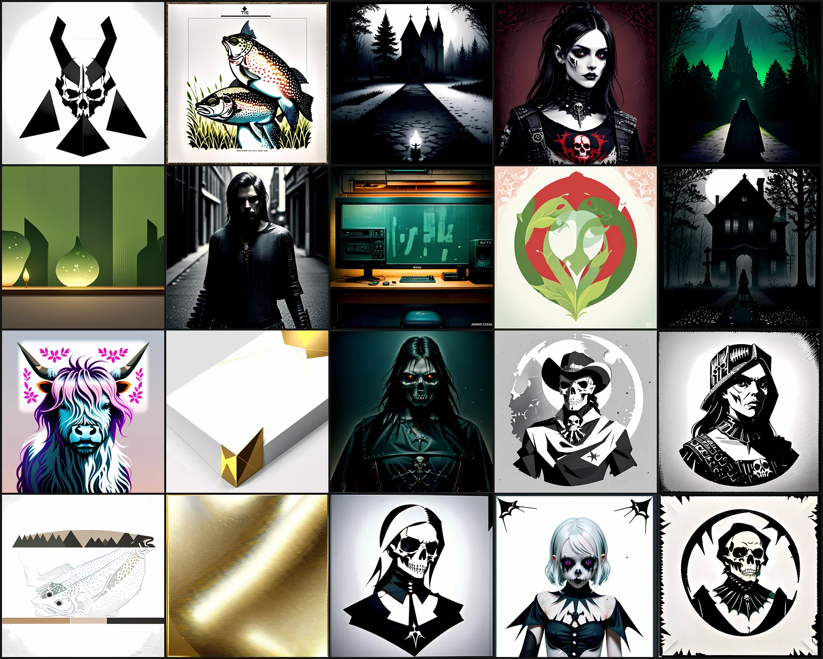 Gothic & Pastel Goth Clipart Bundle 05 Clipart Preview