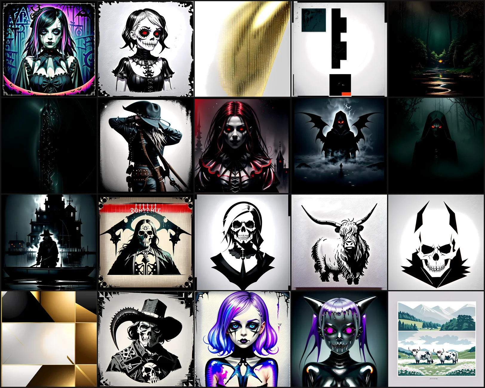 Gothic & Pastel Goth Clipart Bundle 07 Clipart Preview