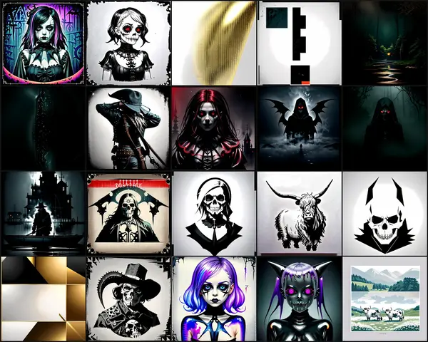 Gothic & Pastel Goth Clipart Bundle 07