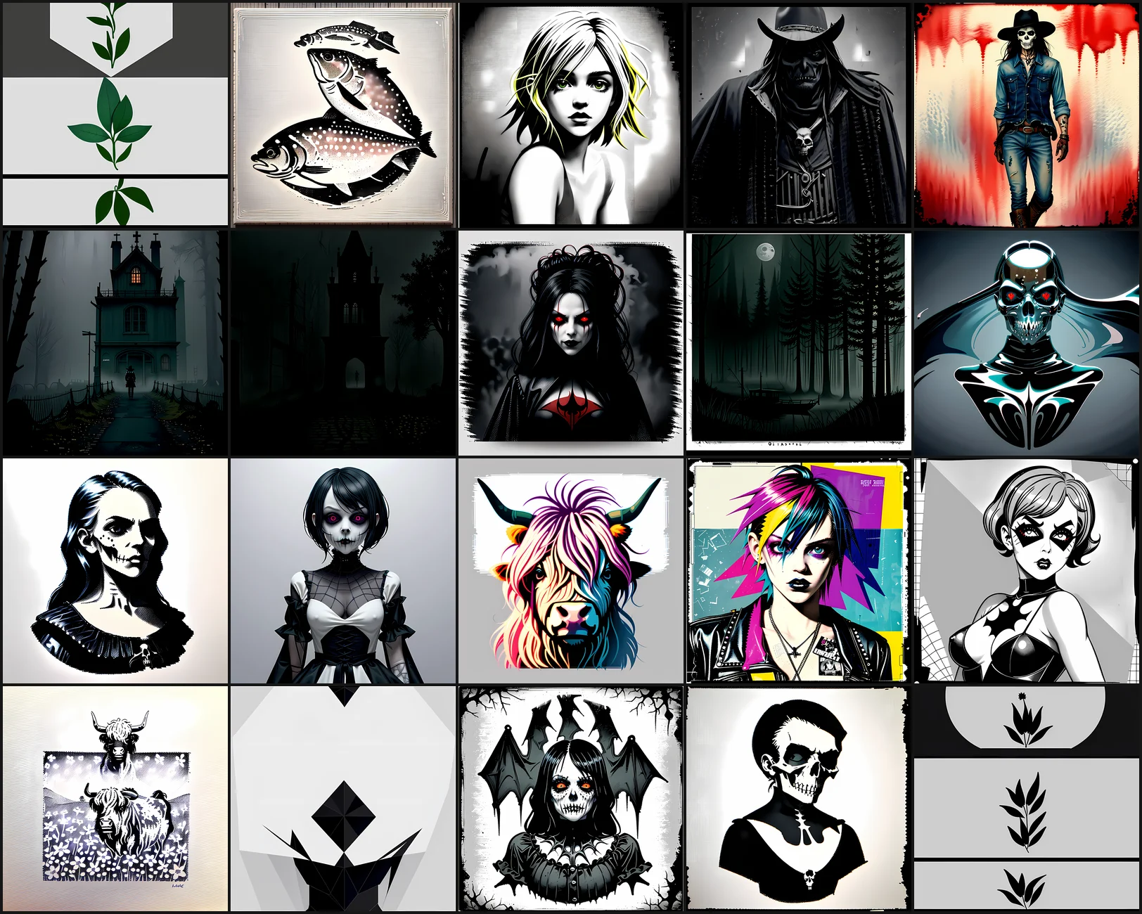 Gothic & Pastel Goth Clipart Bundle 09 Clipart Preview