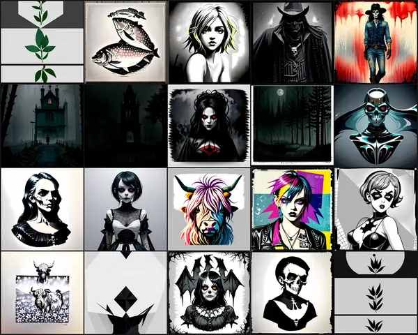 Gothic & Pastel Goth Clipart Bundle 09