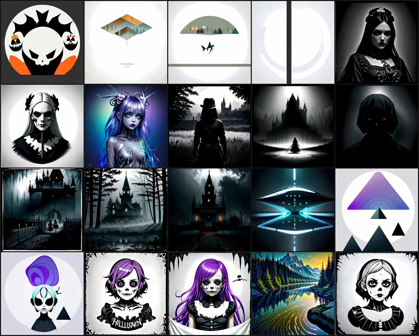 Gothic & Pastel Goth Clipart Bundle 15 Clipart Preview