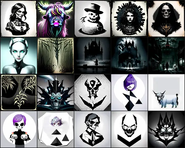 Gothic & Pastel Goth Clipart Bundle 17