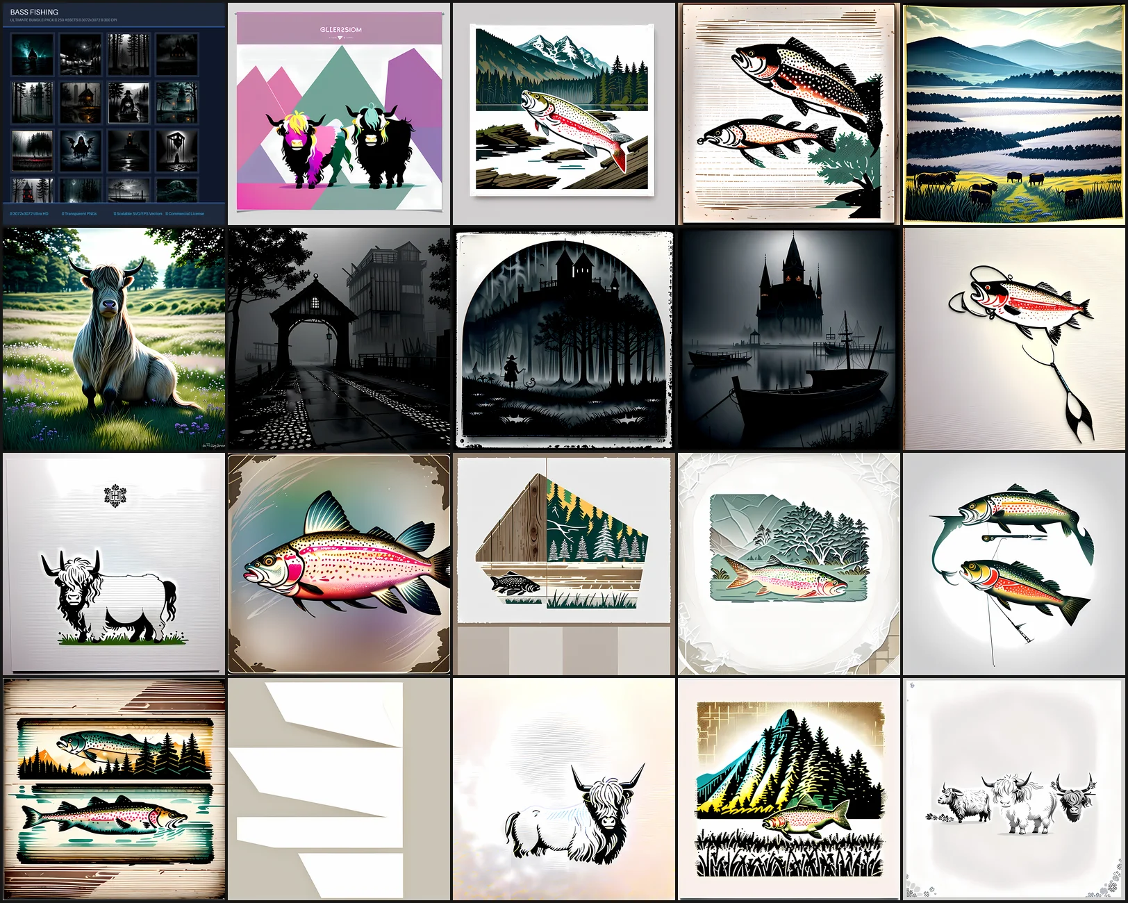 Hobbies & Outdoors Clipart Bundle 12 Clipart Preview